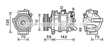 AVA QUALITY COOLING aik401 -  Компрессор, кондиционер